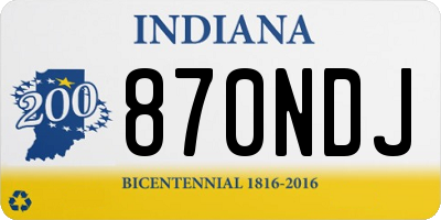 IN license plate 870NDJ