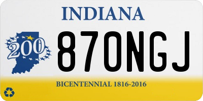 IN license plate 870NGJ