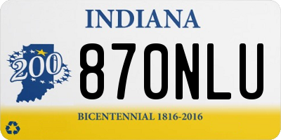 IN license plate 870NLU