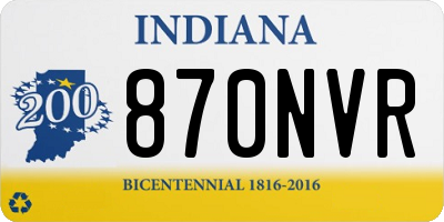 IN license plate 870NVR