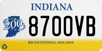 IN license plate 870OVB