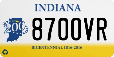 IN license plate 870OVR