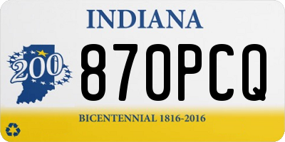 IN license plate 870PCQ