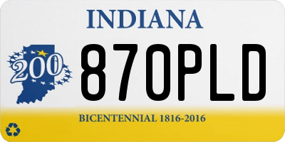 IN license plate 870PLD