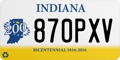 IN license plate 870PXV