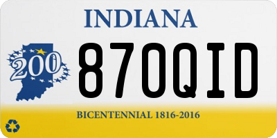 IN license plate 870QID