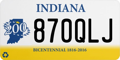 IN license plate 870QLJ