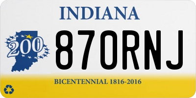 IN license plate 870RNJ