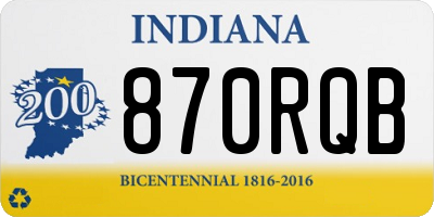 IN license plate 870RQB