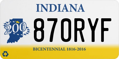 IN license plate 870RYF