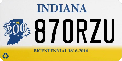 IN license plate 870RZU
