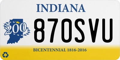 IN license plate 870SVU