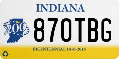 IN license plate 870TBG