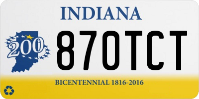 IN license plate 870TCT