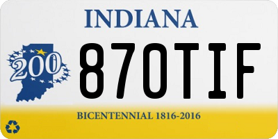 IN license plate 870TIF