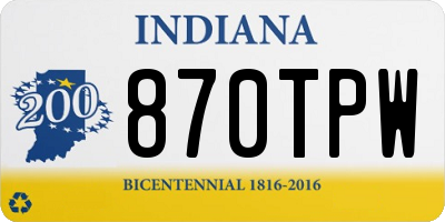 IN license plate 870TPW