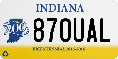 IN license plate 870UAL