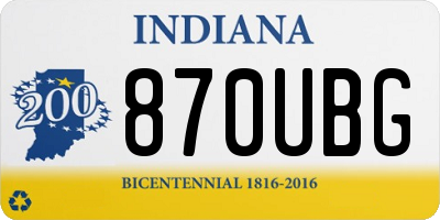 IN license plate 870UBG