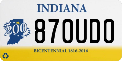 IN license plate 870UDO