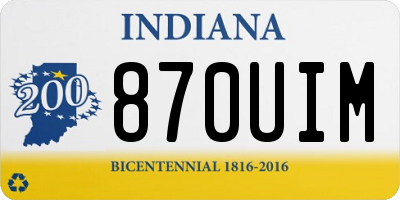 IN license plate 870UIM