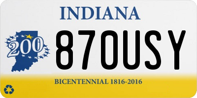 IN license plate 870USY