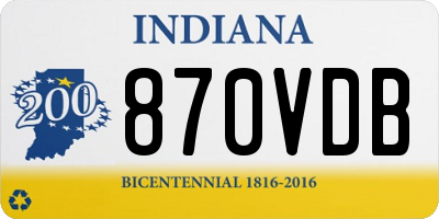 IN license plate 870VDB