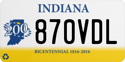IN license plate 870VDL