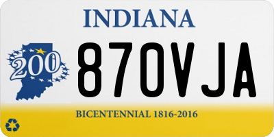 IN license plate 870VJA