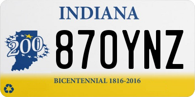 IN license plate 870YNZ