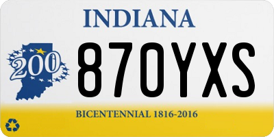 IN license plate 870YXS