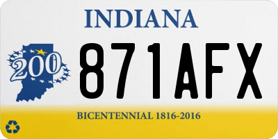 IN license plate 871AFX