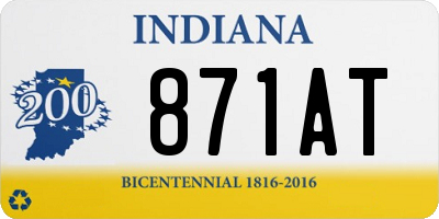 IN license plate 871AT