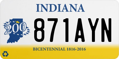 IN license plate 871AYN