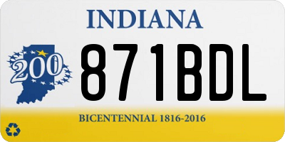 IN license plate 871BDL