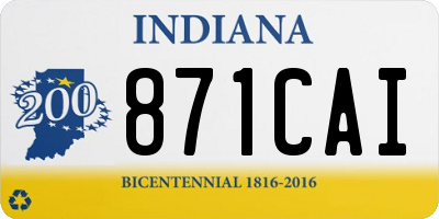 IN license plate 871CAI