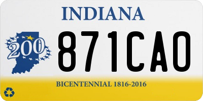 IN license plate 871CAO