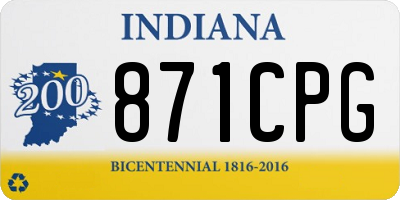 IN license plate 871CPG