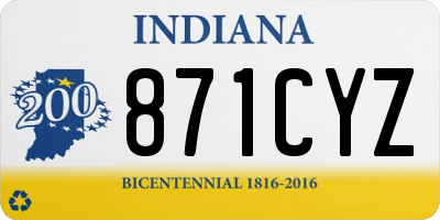 IN license plate 871CYZ