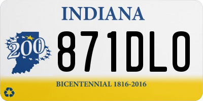 IN license plate 871DLO
