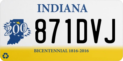 IN license plate 871DVJ