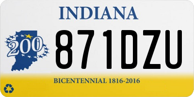 IN license plate 871DZU