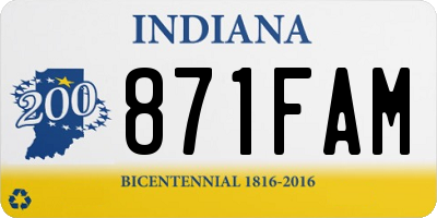 IN license plate 871FAM