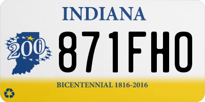 IN license plate 871FHO