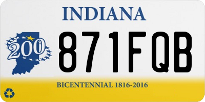 IN license plate 871FQB