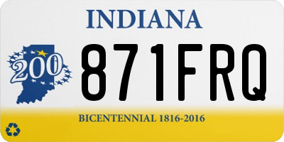 IN license plate 871FRQ