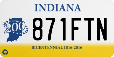 IN license plate 871FTN
