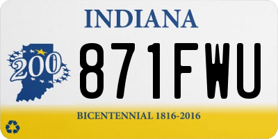 IN license plate 871FWU