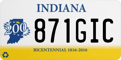 IN license plate 871GIC