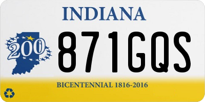 IN license plate 871GQS