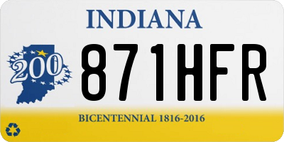 IN license plate 871HFR
